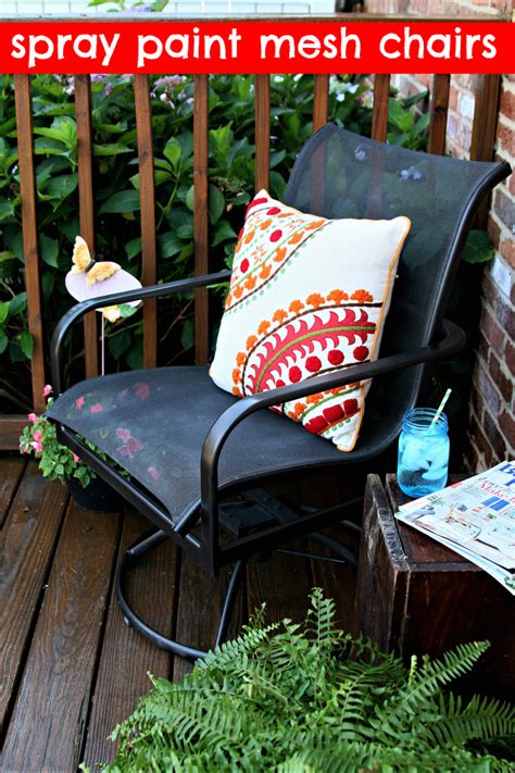 how to paint metal patio chairs with mesh fabric|can you paint mesh metal.